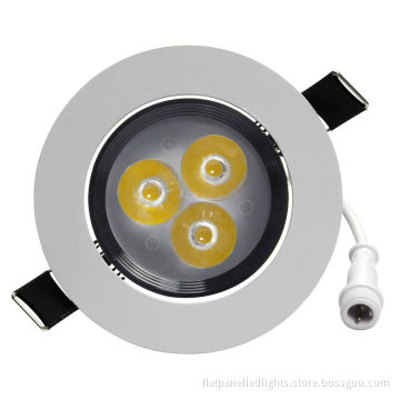 Dimmable 3watt Recessed Led Downlight 270lm For Office , Market , Hospital
